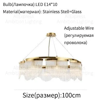 Lustrous Allure: Stainless Steel Crystal LED Chandeliers for Luxurious Spaces