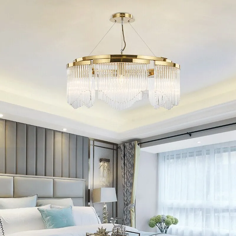 Lustrous Allure: Stainless Steel Crystal LED Chandeliers for Luxurious Spaces