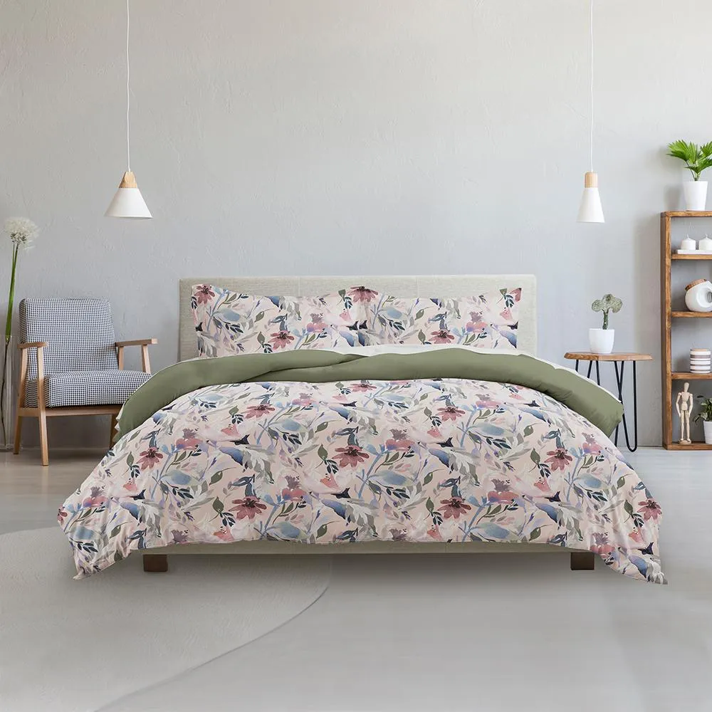 Made Supply Co. 3-Piece Watercolor Floral Reversible Comforter Set