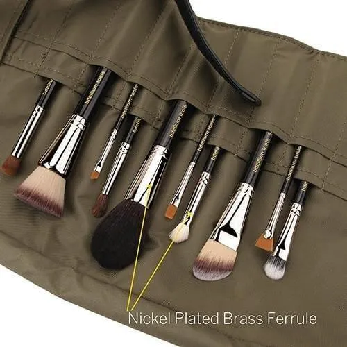 Maestro The Key Essential 10pc. Brush set with Roll-up Pouch