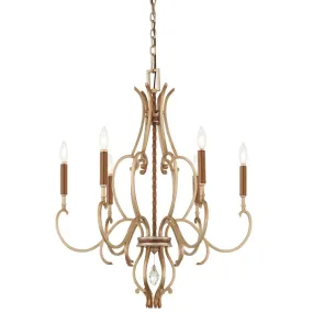 Magnolia Manor 27 in. 6 lights Chandelier Bronze & Gold finish