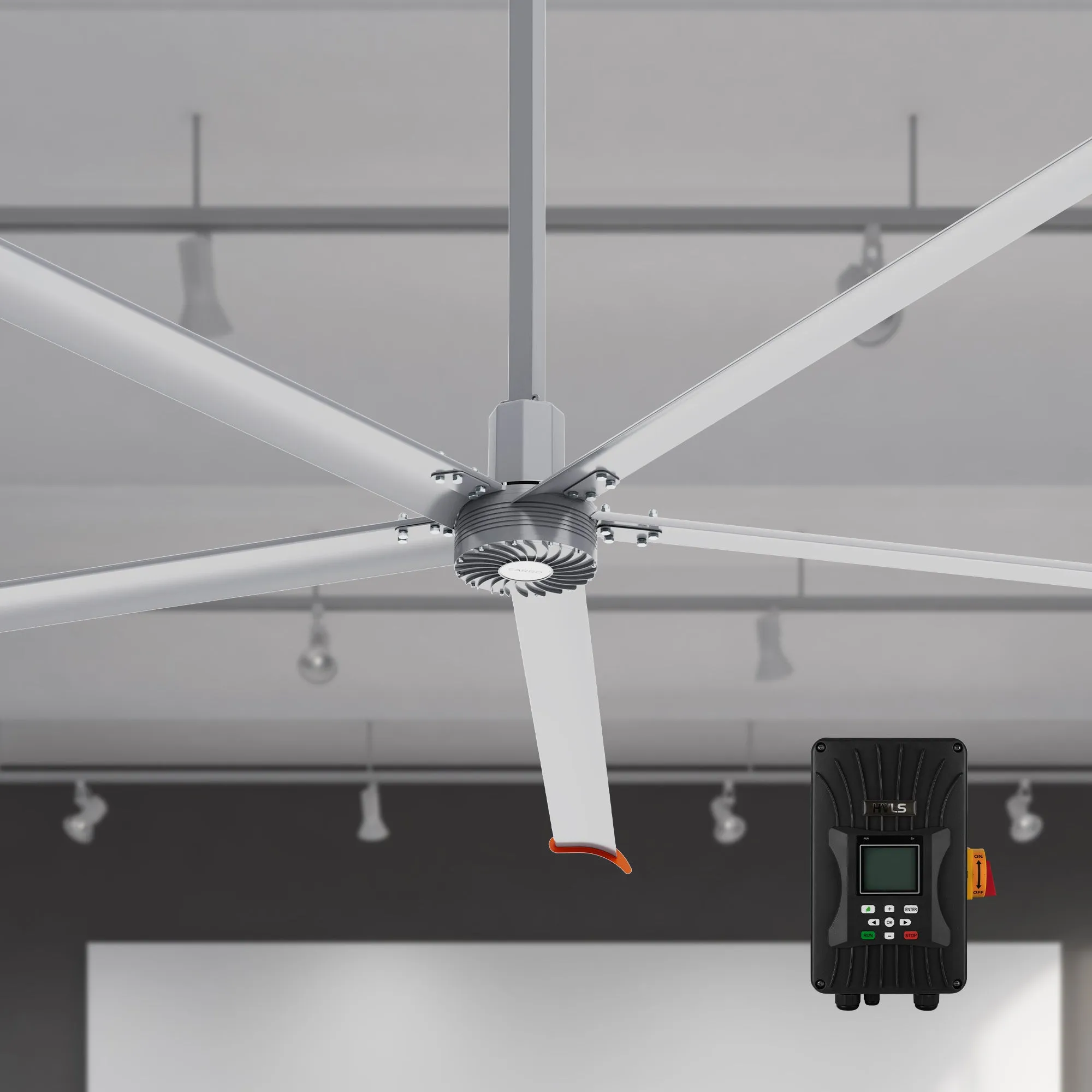 Makani Industrial Ceiling Fan with Direct-Drive Motor 10-16ft