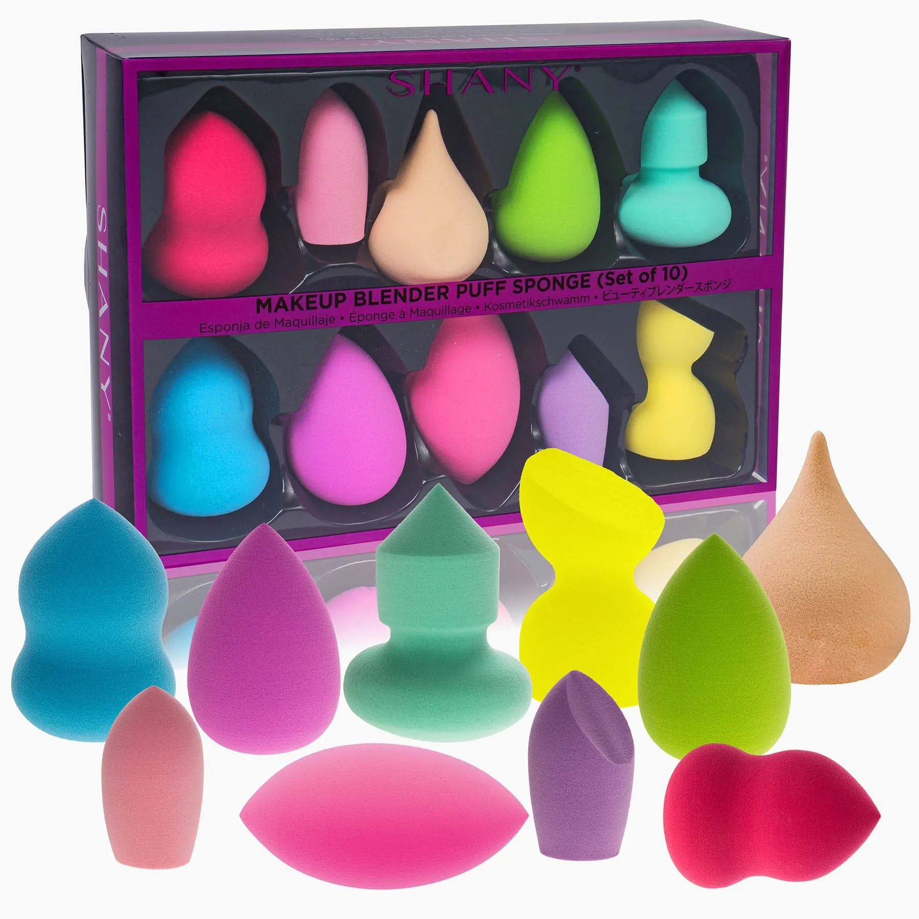 Makeup Blender Puff Sponge Set of 10 Latex-free Sponges