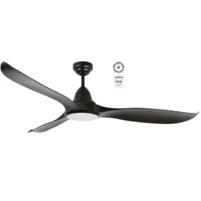 Martec Wave DC Ceiling Fan with Light - Matt Black