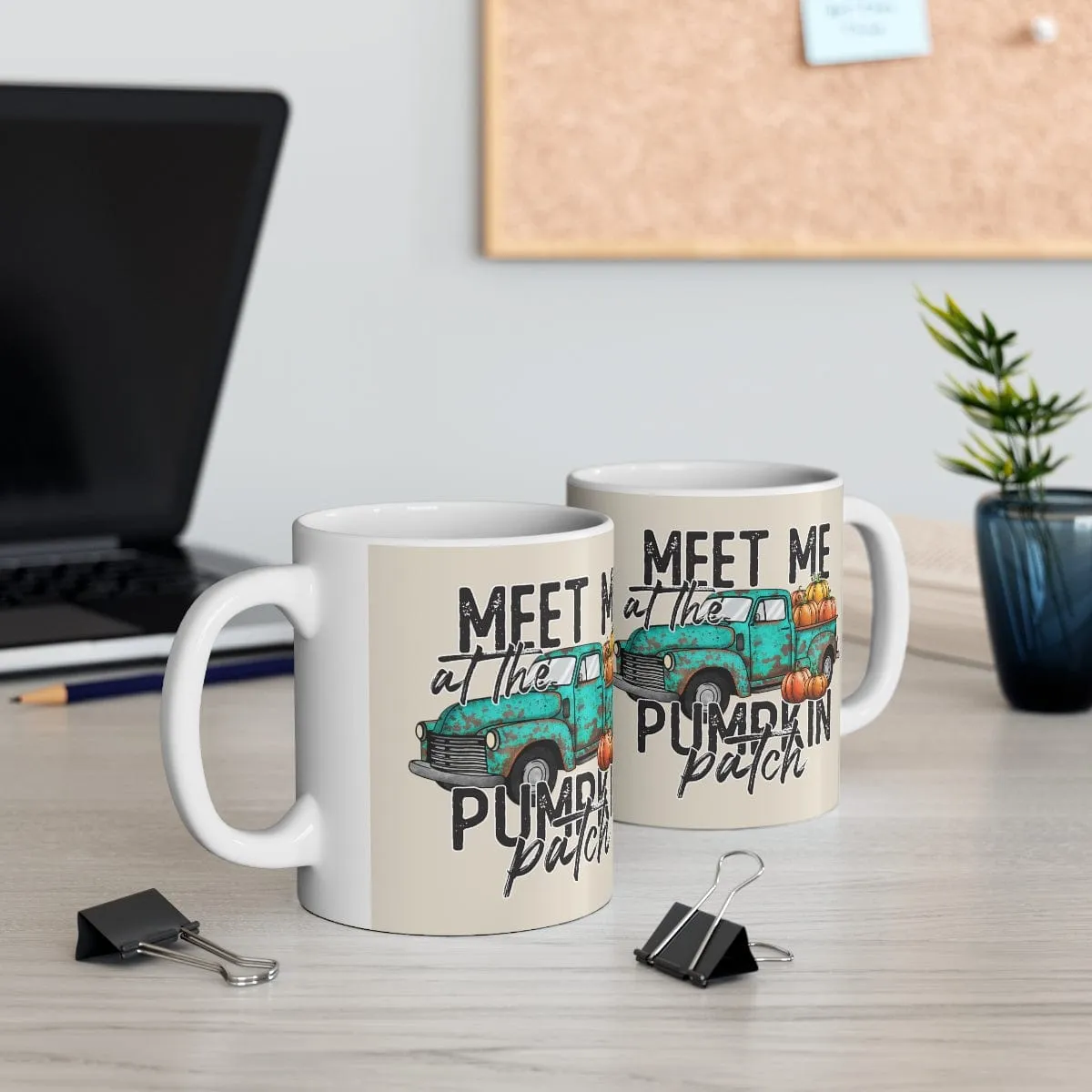 Meet Me At The Pumpkin Patch Mug - Christian Mug - Bible Verse Mugs - Scripture Mugs