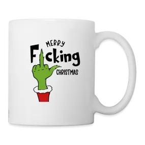 Merry F*cking Christmas Grumpy Middle Finger Coffee Mug