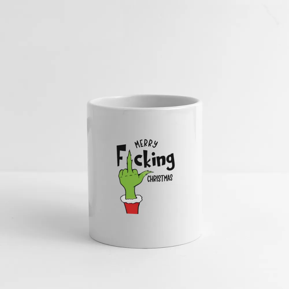 Merry F*cking Christmas Grumpy Middle Finger Coffee Mug