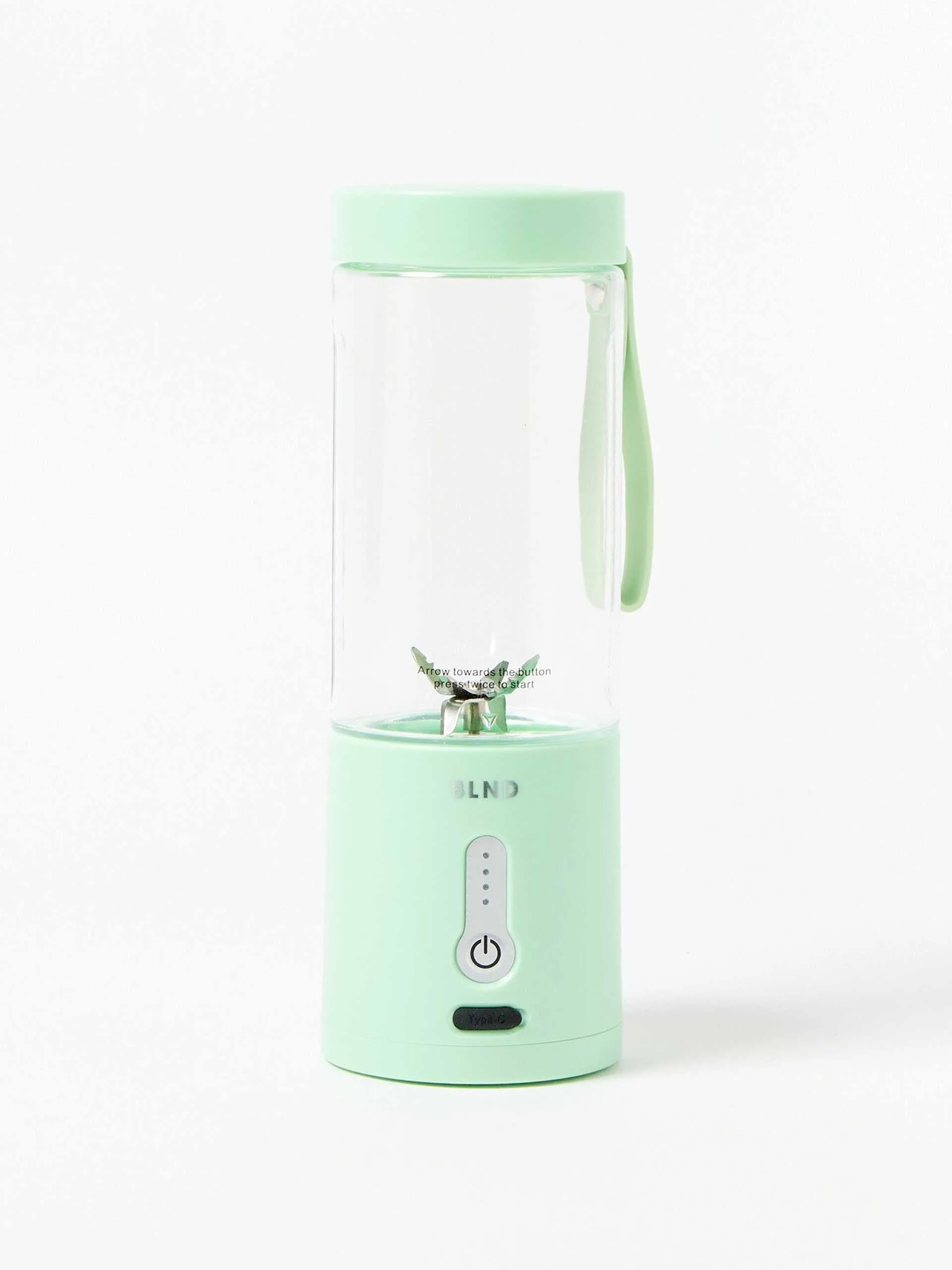 Mint green portable blender and smoothie maker