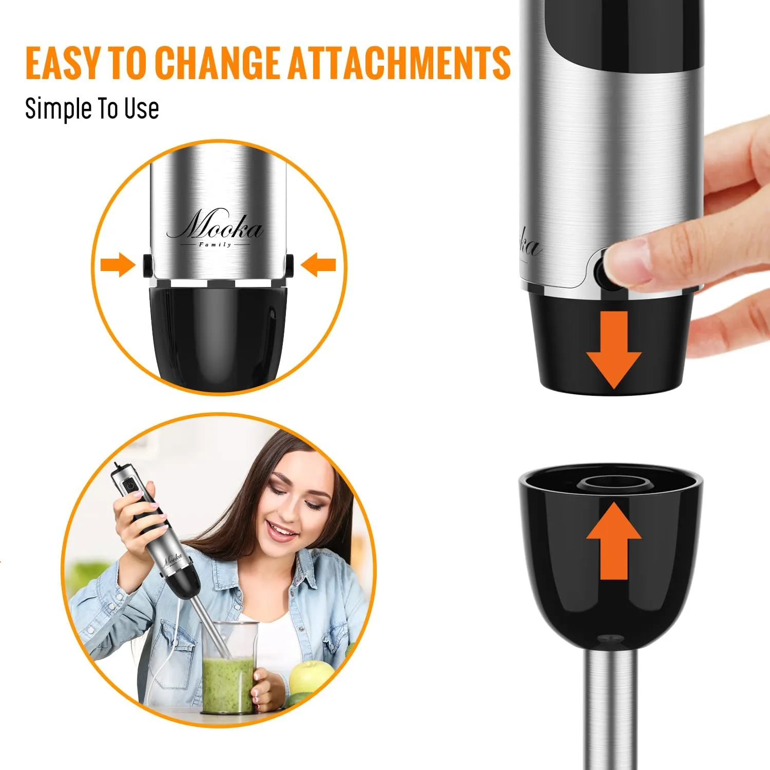 MOOKA 1100W 5-in-1 BM-HB102 Multi-Purpose Hand Blender