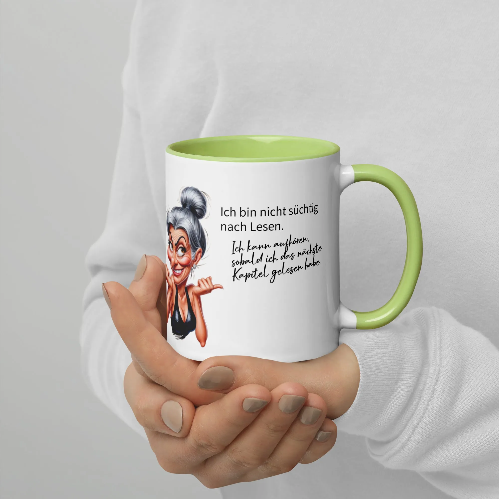 Mug with Color Inside: Ich bin nicht süchtig nach Lesen