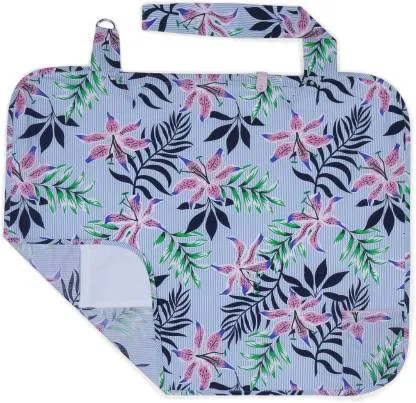 Nursing Apron - Stripe Floral Blue