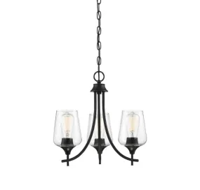 Octave 3 Light Black Chandelier