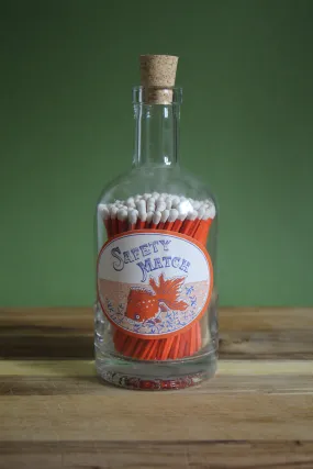 Orange Fish - Bottle of Extra-Long Safety Matches