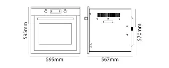 Parmco OX7-3-6S-8-1 600mm 76 Litre 8 Function Stainless Steel Oven