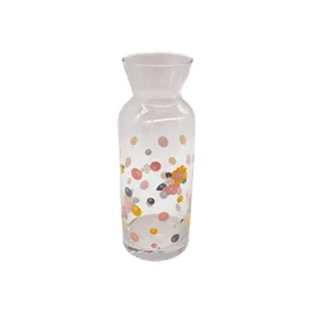 Pasabahce Glass Carafe 1L Patterned Flower & Dot Print 40225