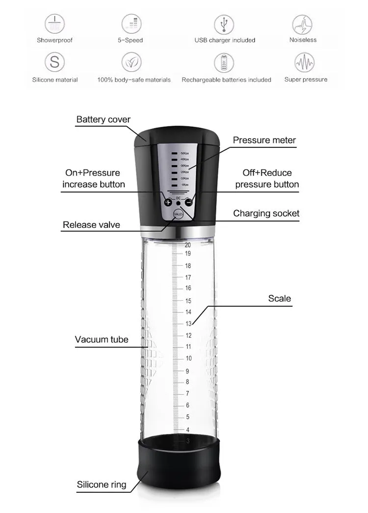 Penis Pump Male Sex Toy - Vacuum Sucking Penis Enlarger Trainer Masturbation Cup