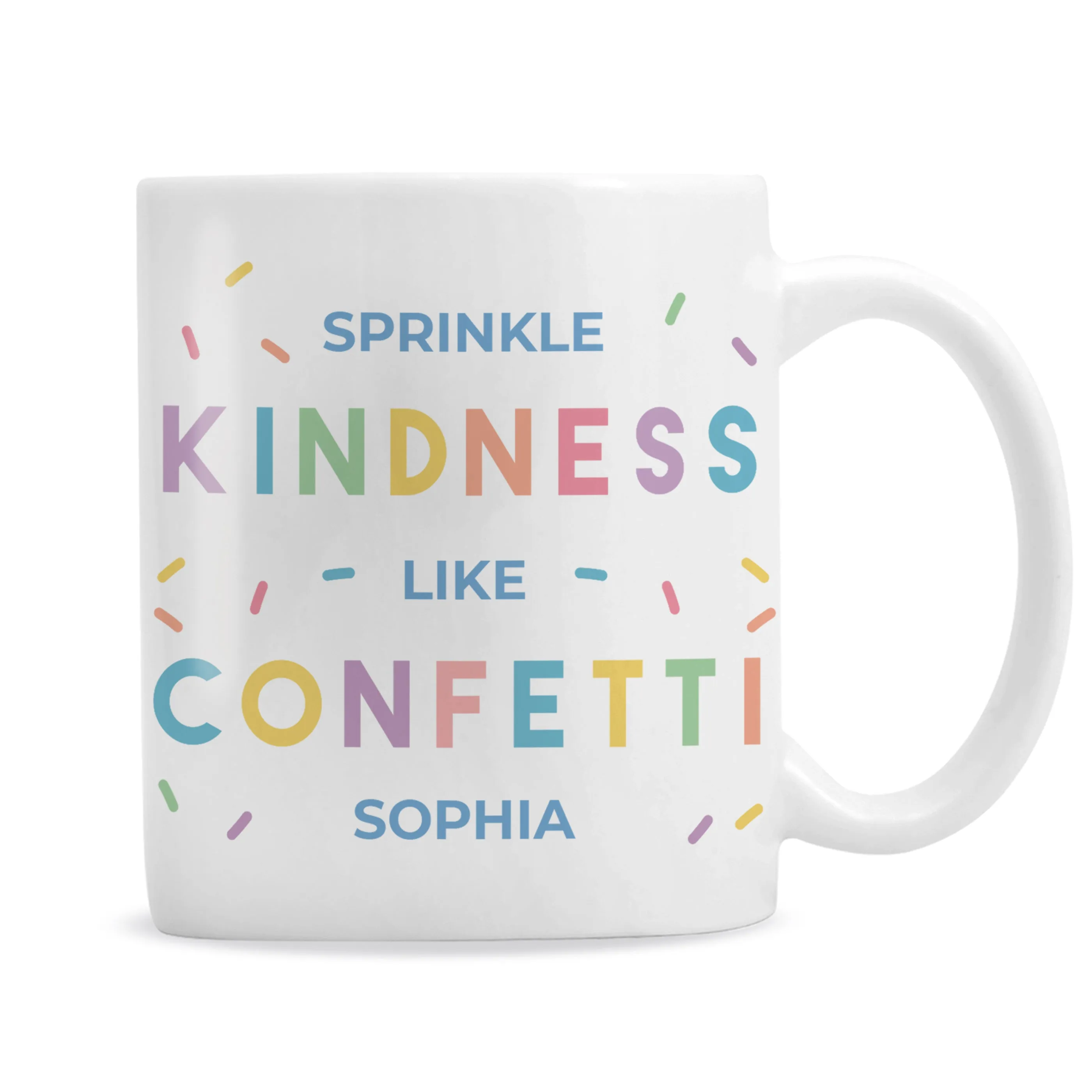 Personalised Kindness Like Confetti Mug