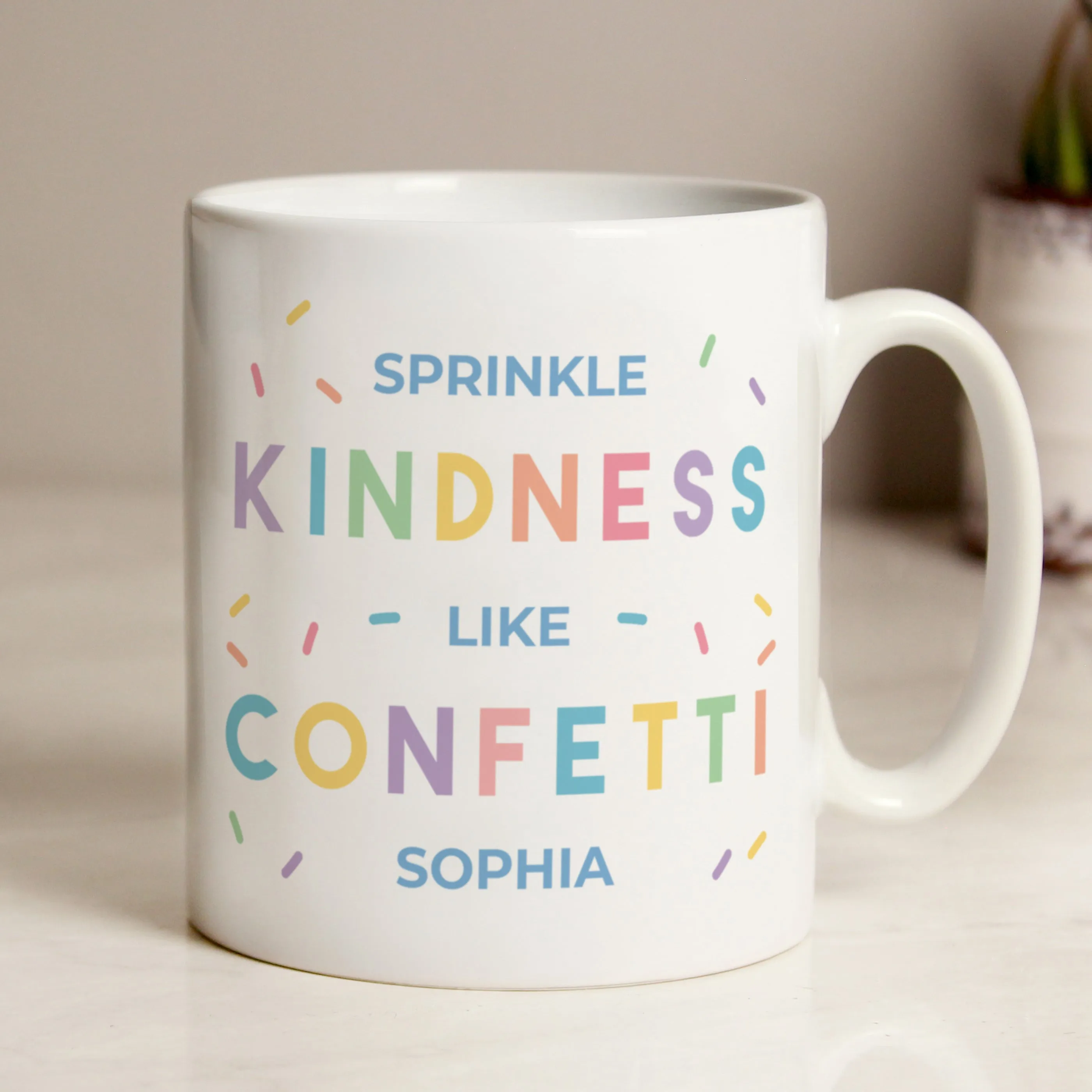 Personalised Kindness Like Confetti Mug