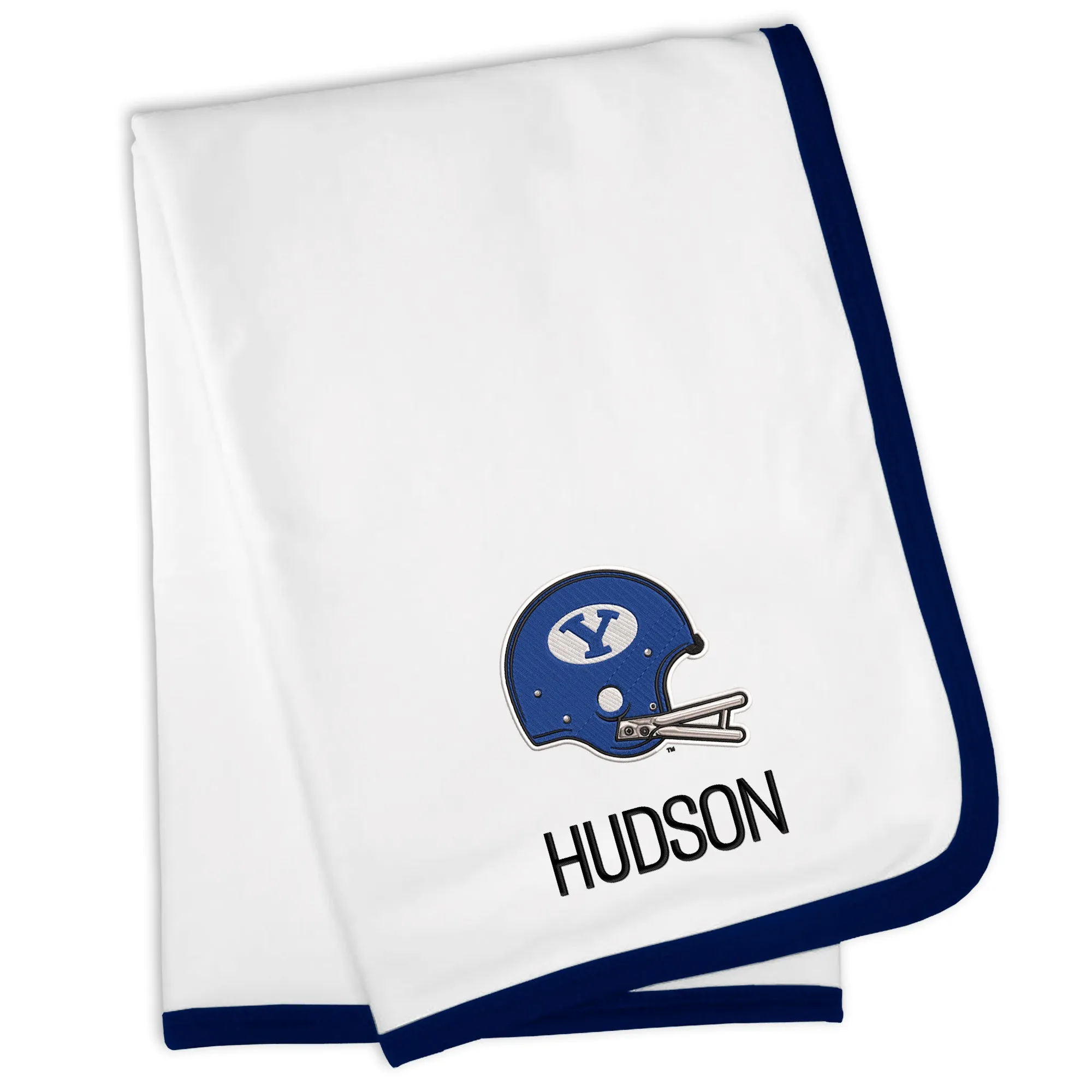 Personalized Brigham Young Cougars Helmet Blanket