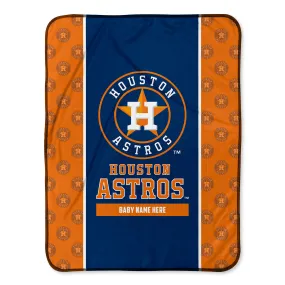 Personalized Houston Astros Icon Baby Pixel Fleece Blanket