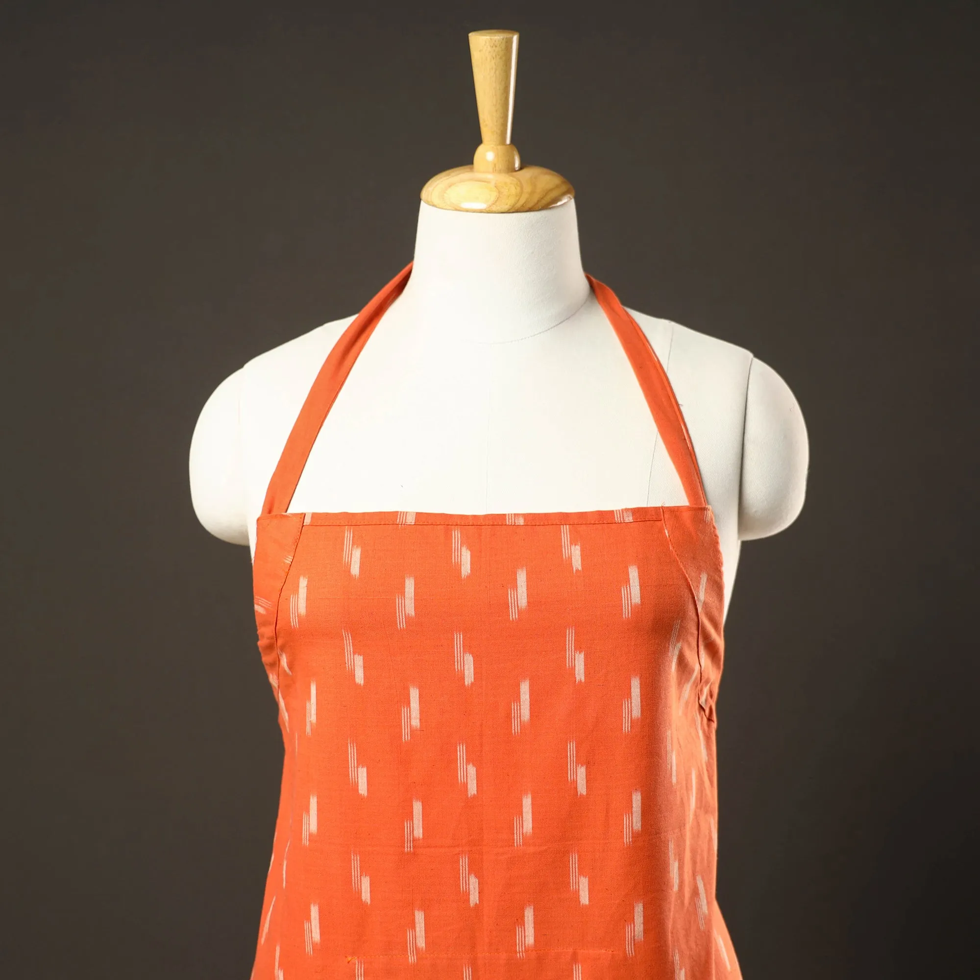 Pochampally Ikat Weave Cotton Apron with Pocket 06