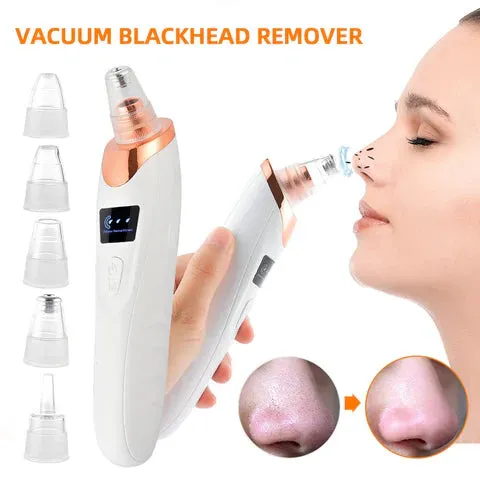 Premium Electric Blackhead Remover Vacuum | Face Vacuum Pore Cleanser-5 Suction Probes