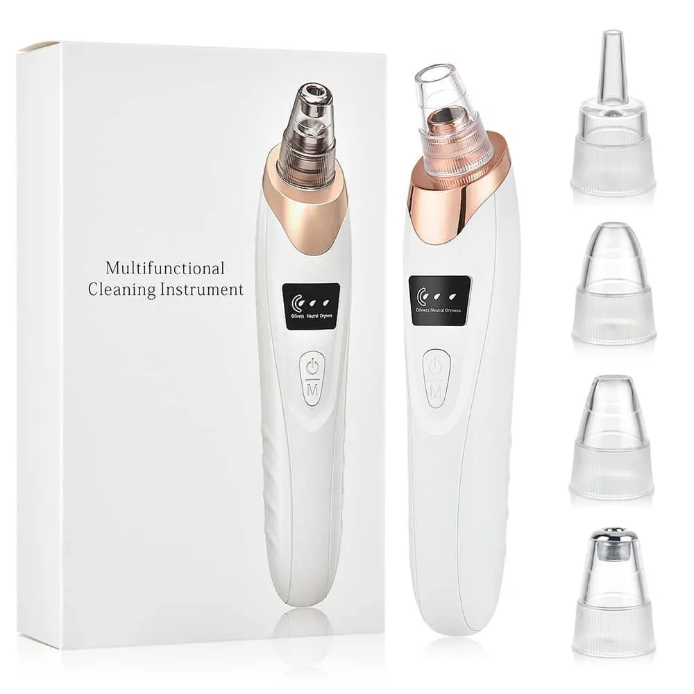 Premium Electric Blackhead Remover Vacuum | Face Vacuum Pore Cleanser-5 Suction Probes