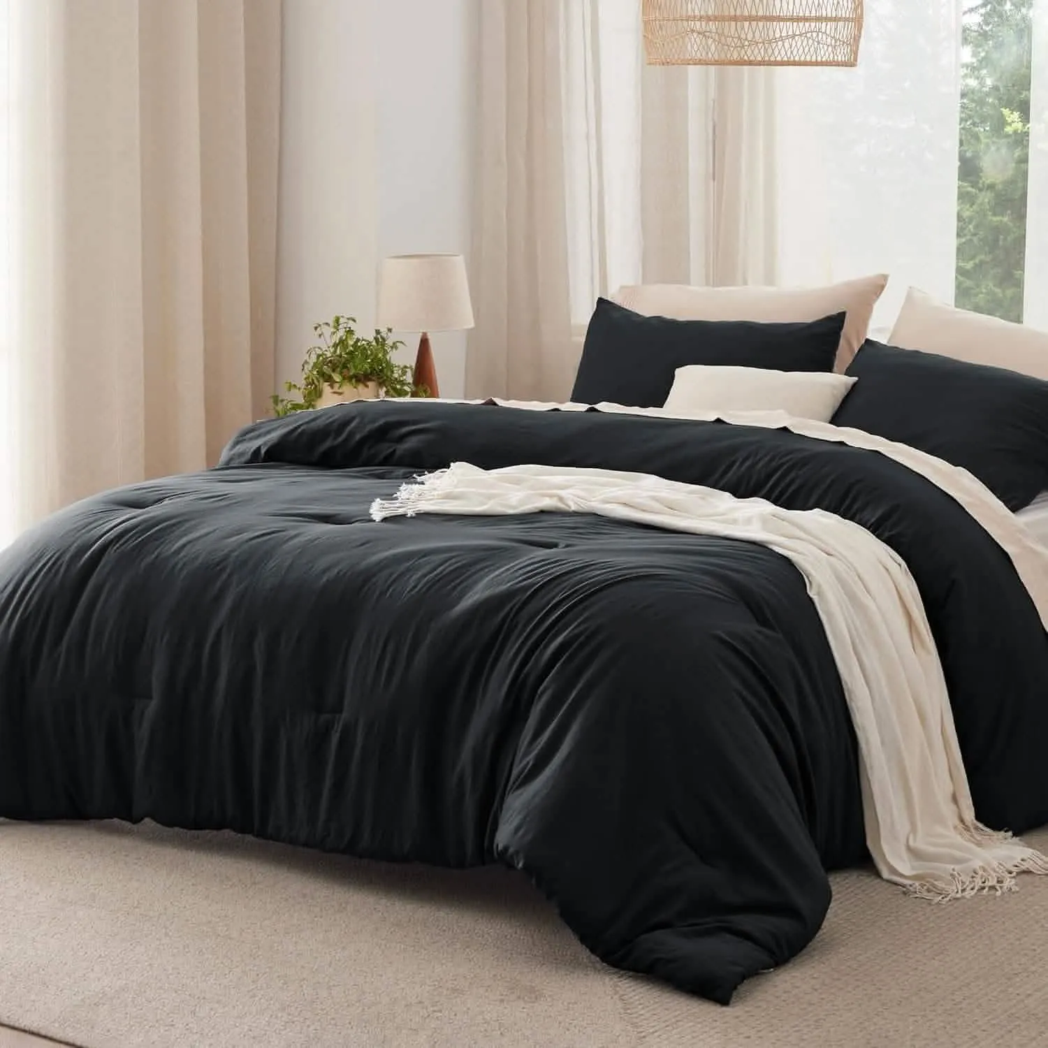 Prewashed Reversible Comforter Set