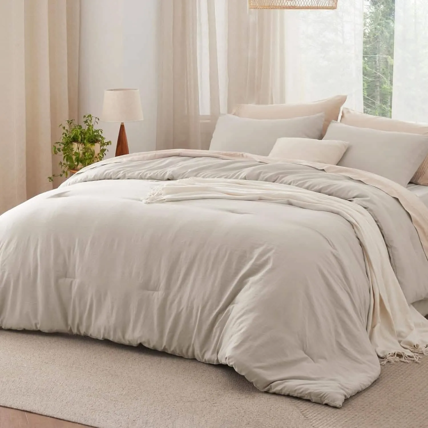 Prewashed Reversible Comforter Set