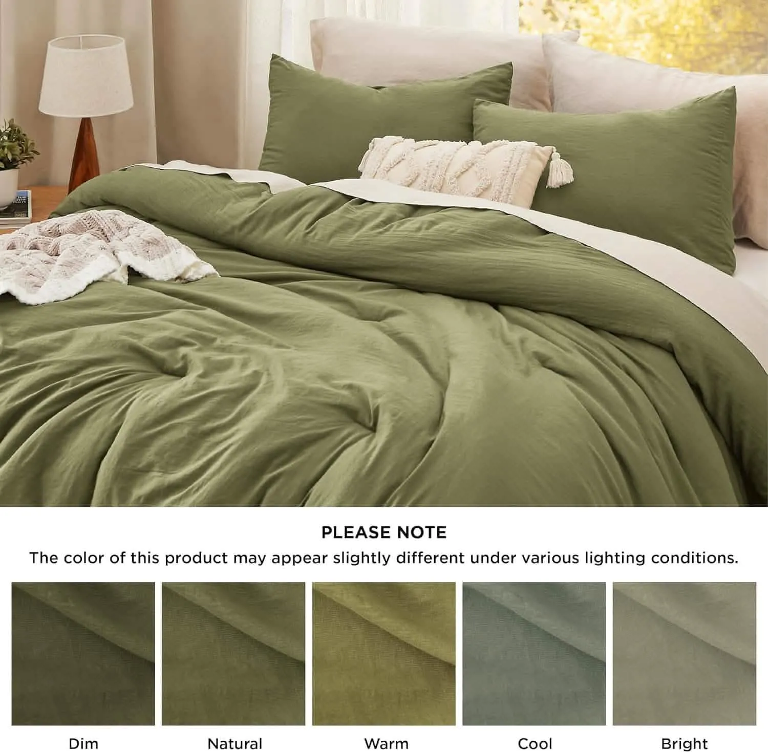 Prewashed Reversible Comforter Set