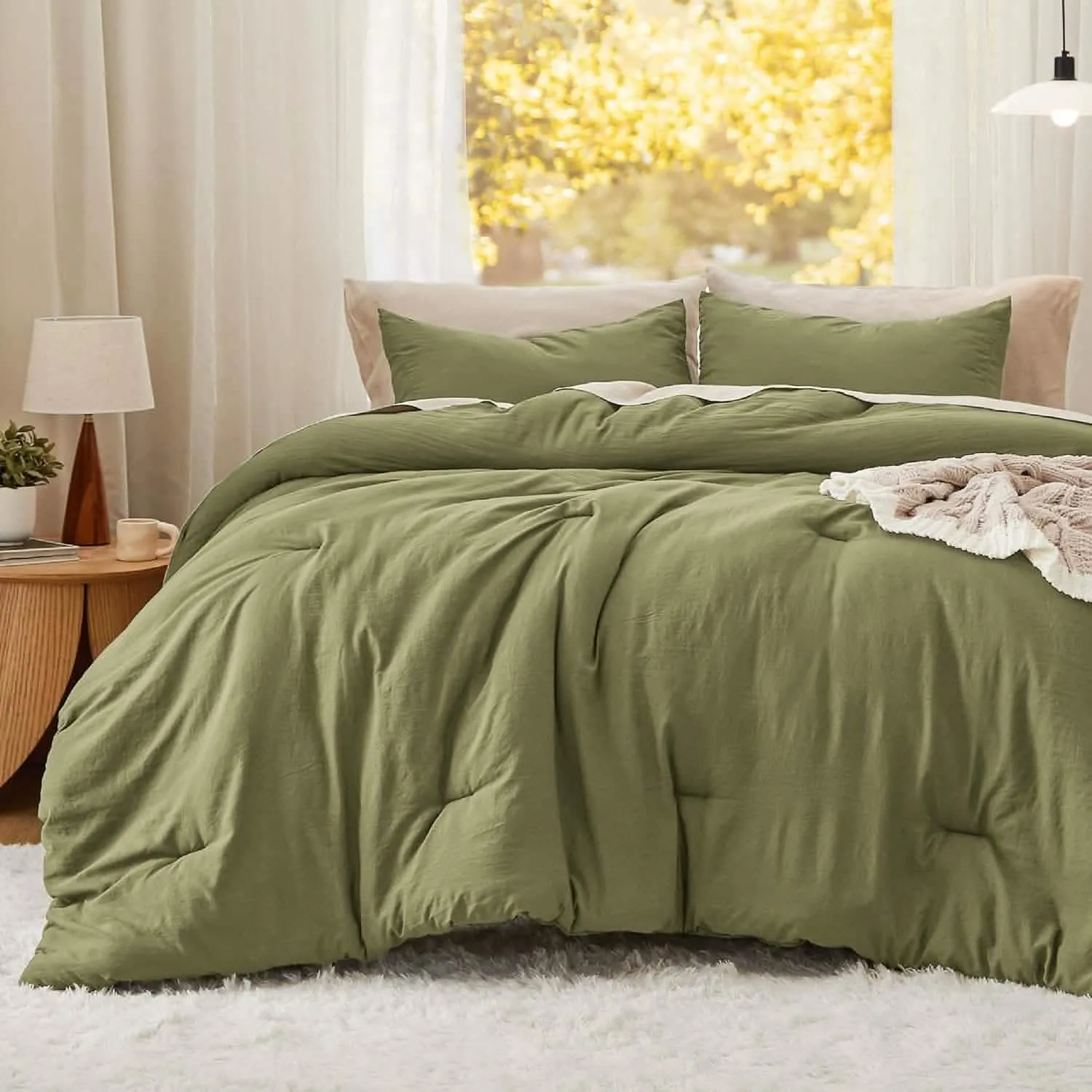 Prewashed Reversible Comforter Set