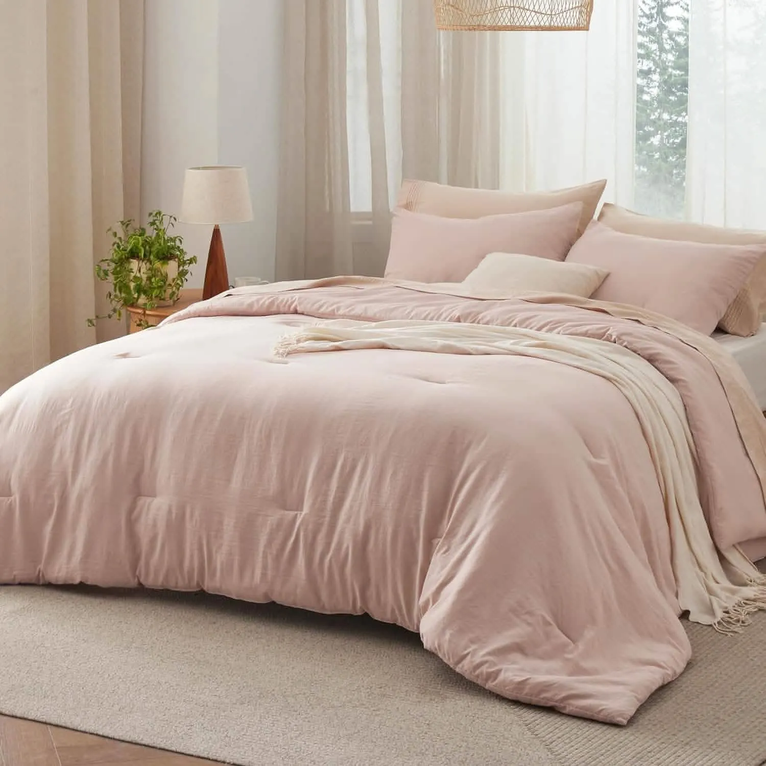 Prewashed Reversible Comforter Set