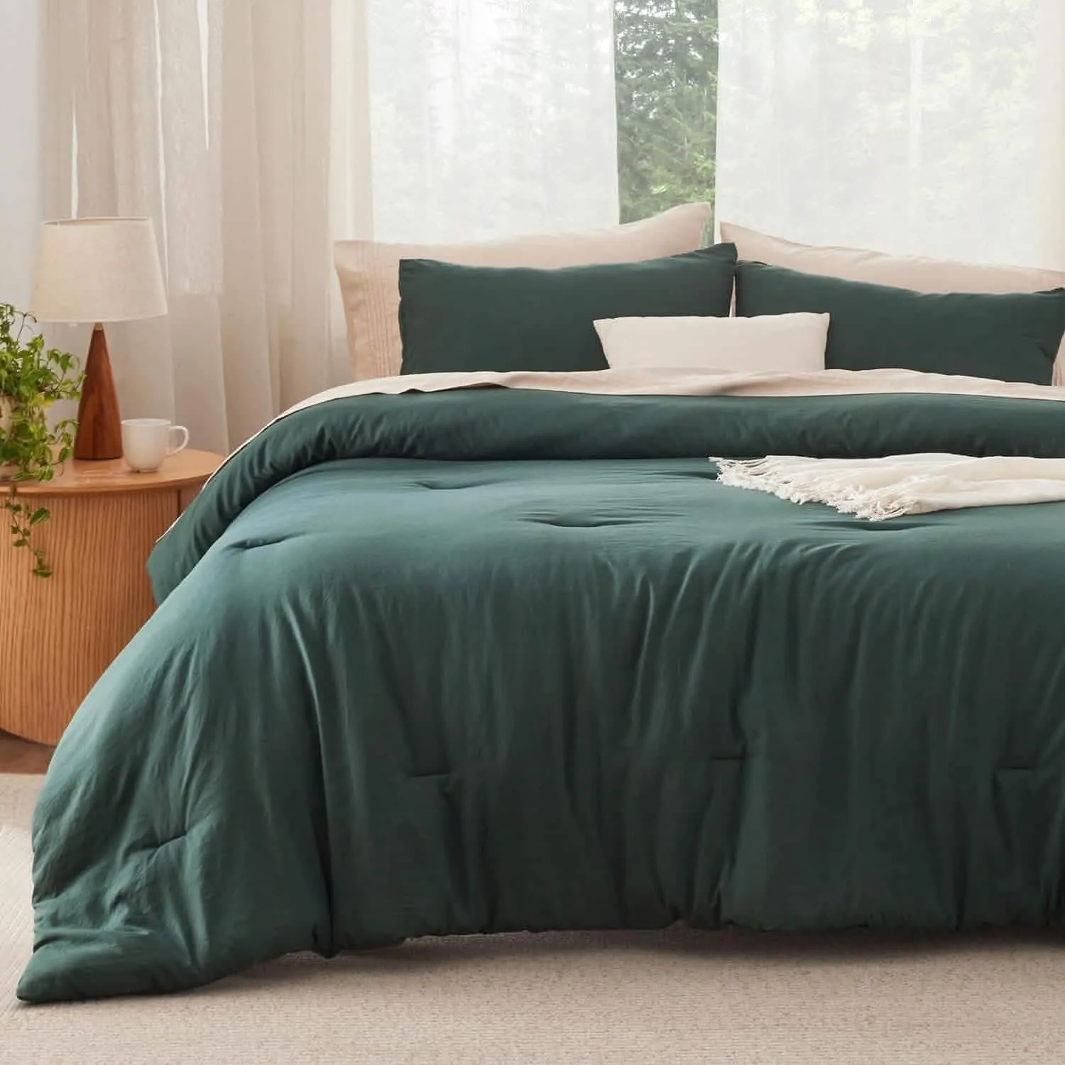 Prewashed Reversible Comforter Set