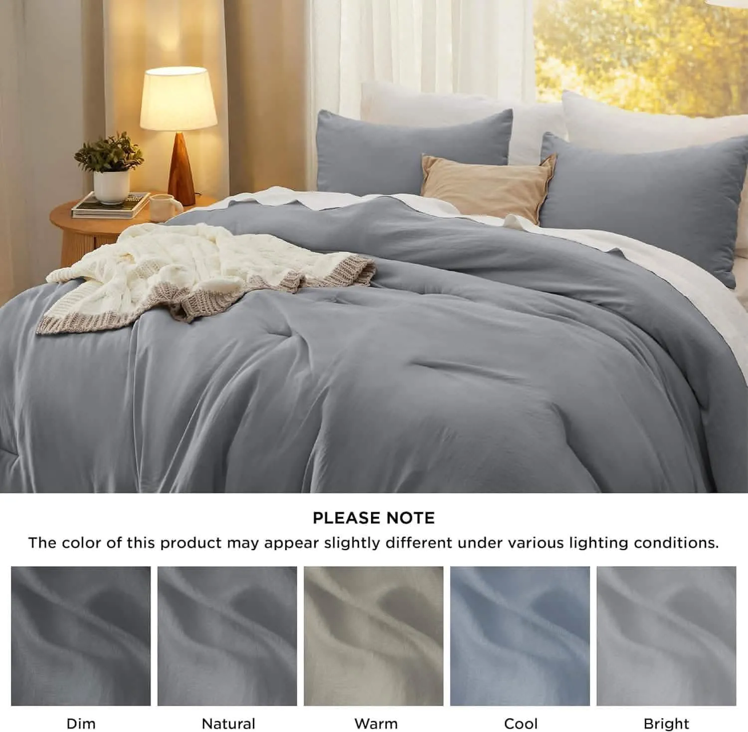 Prewashed Reversible Comforter Set