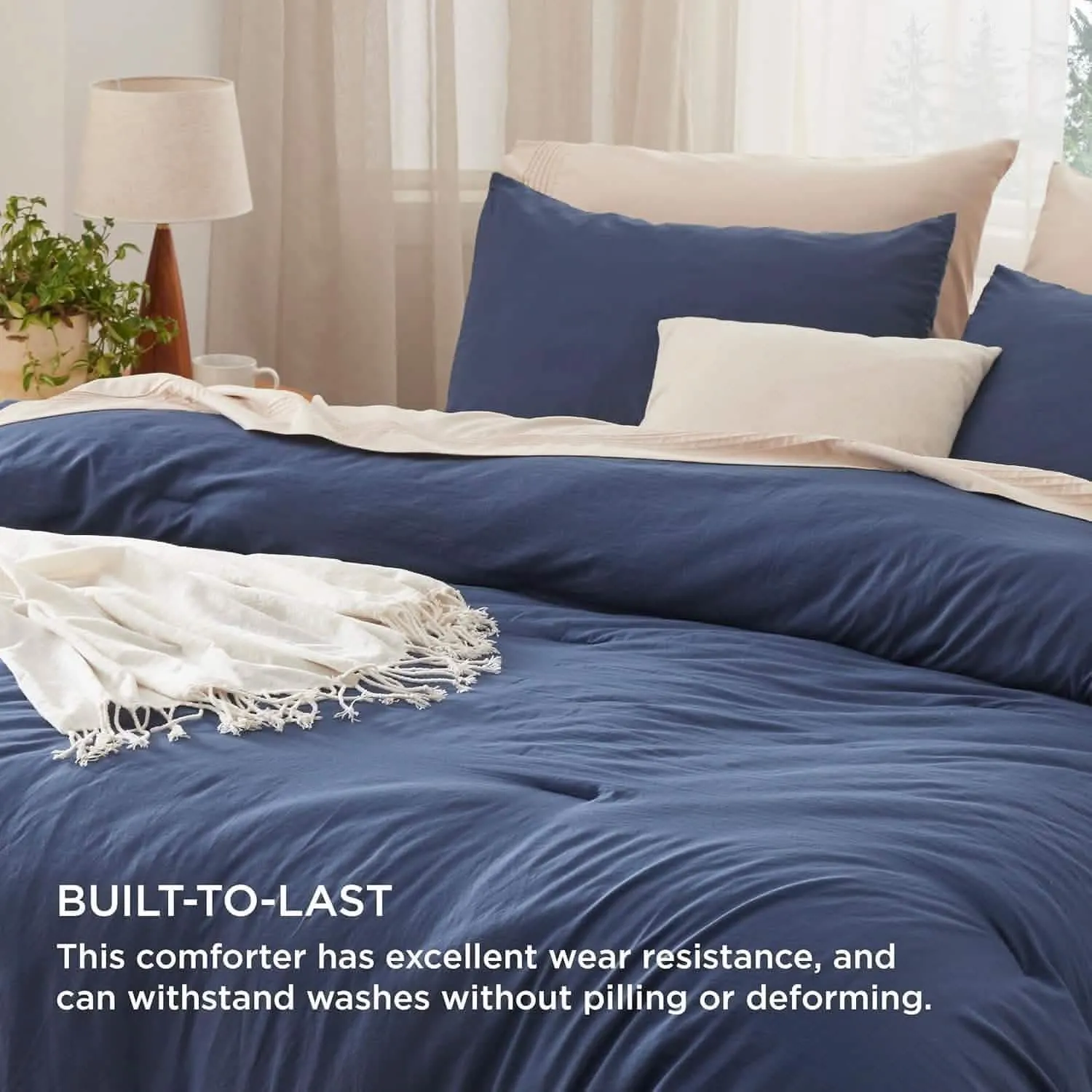 Prewashed Reversible Comforter Set