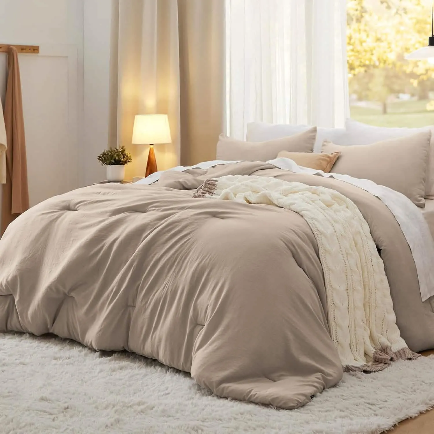 Prewashed Reversible Comforter Set