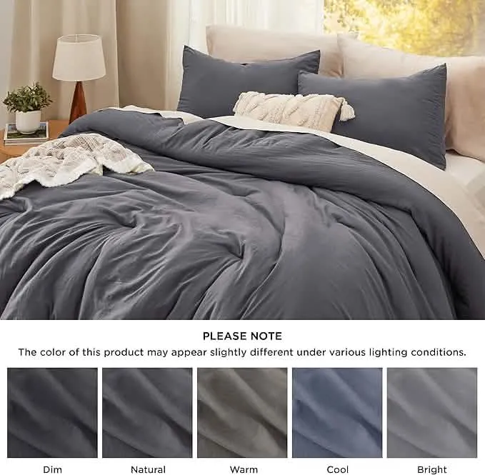 Prewashed Reversible Comforter Set