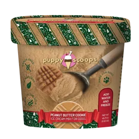 Puppy Scoops - Christmas Peanut Butter Cookie Ice Cream Mix for Dogs