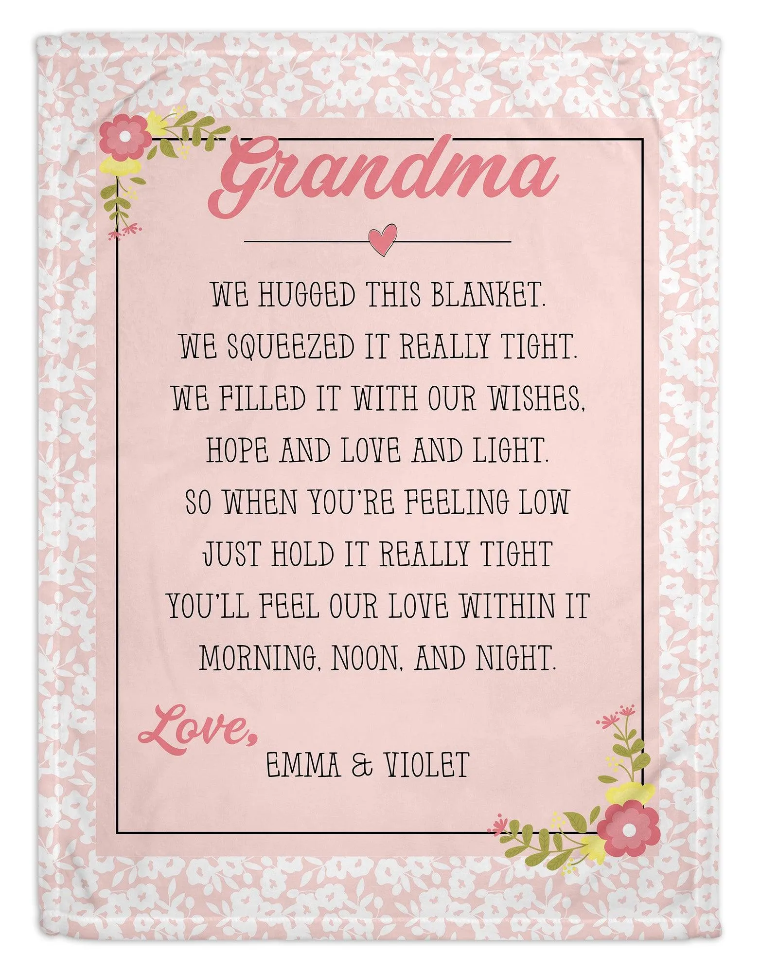 "The Grandma Blanket" Personalized Minky Blanket (Plush Minky)