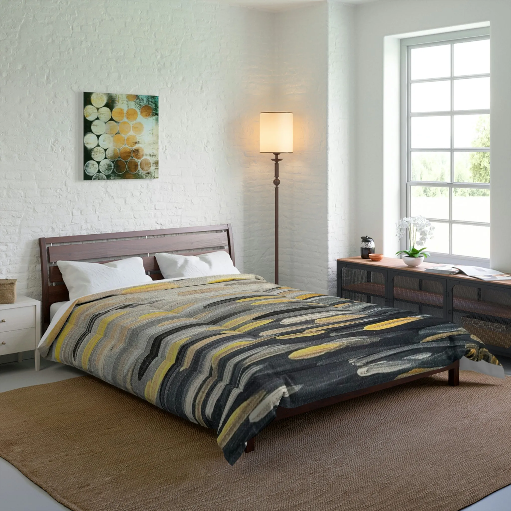 "Zebra Brushstrokes" Comforter