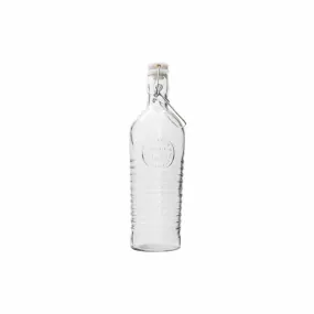 Regent Glass Water Bottle with Motif and Clip Top 1L 26104