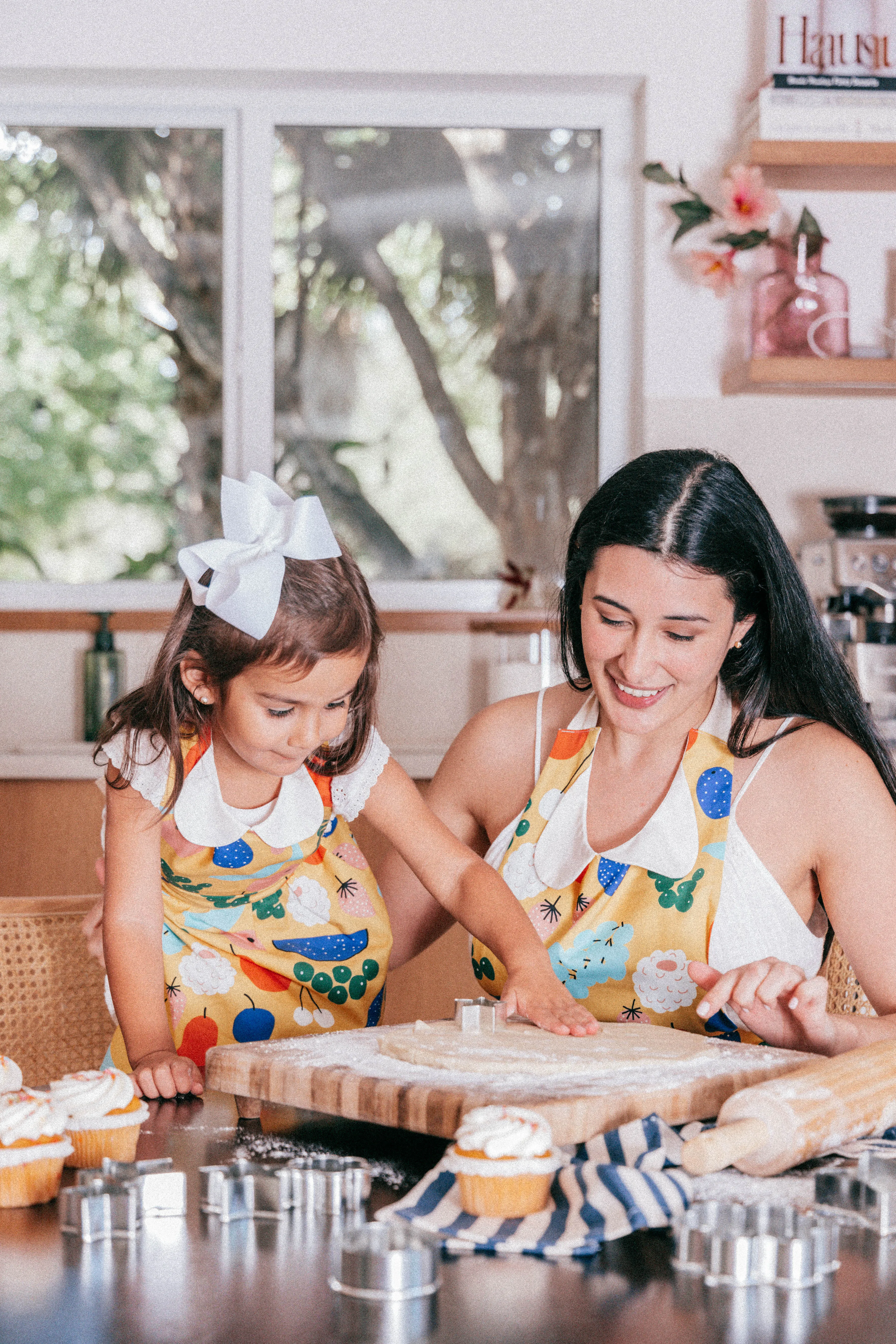 Retro Apron Yellow Fruits Print