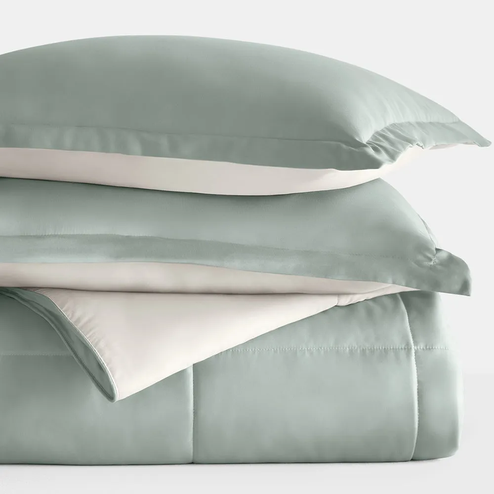 Reversible Down-Alternative Comforter Set (Sale)