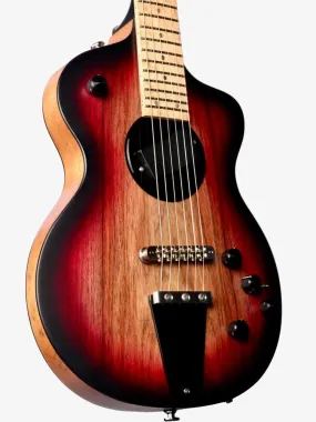 Rick Turner Model 1 Ltd. Edition Satin Black Acacia Burst "Heartbreaker Featherweight" #15