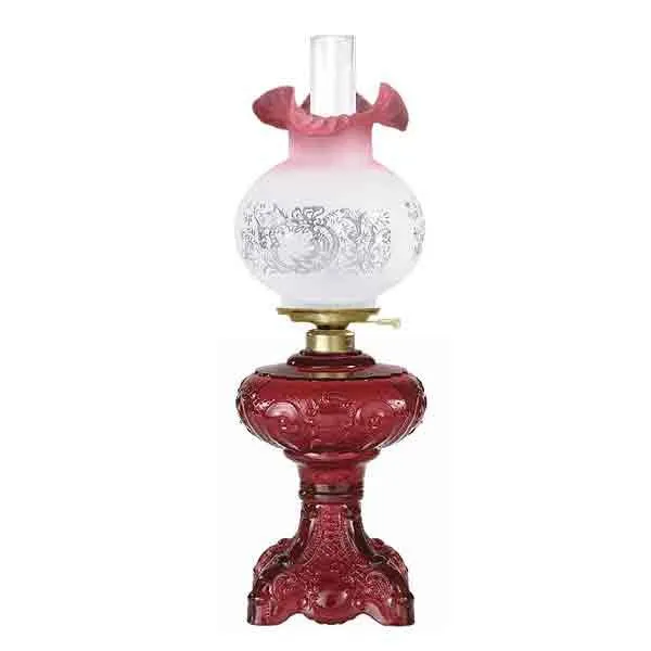 Ruby Glass Astral Lamp, Be my Valentine