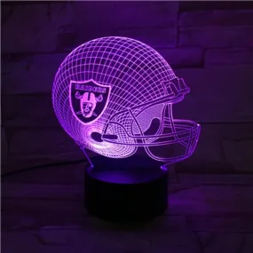 Rugby NFL 3D Oakland Raiders Night Lights 1/3/7/16 colors available