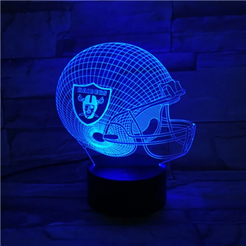 Rugby NFL 3D Oakland Raiders Night Lights 1/3/7/16 colors available