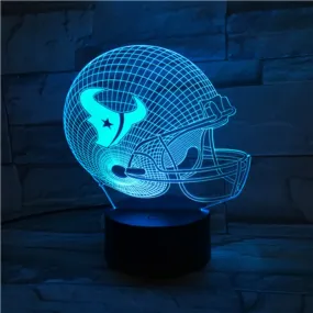 Rugby NFL Houston Texans 3D lamp 1/3/7/16 colors available