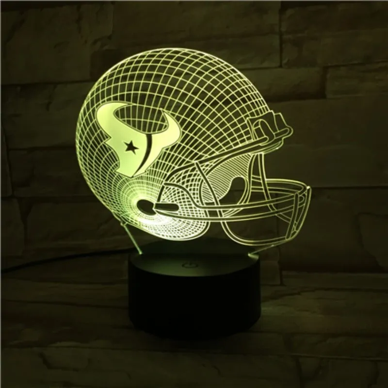 Rugby NFL Houston Texans 3D lamp 1/3/7/16 colors available