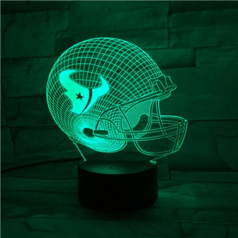 Rugby NFL Houston Texans 3D lamp 1/3/7/16 colors available